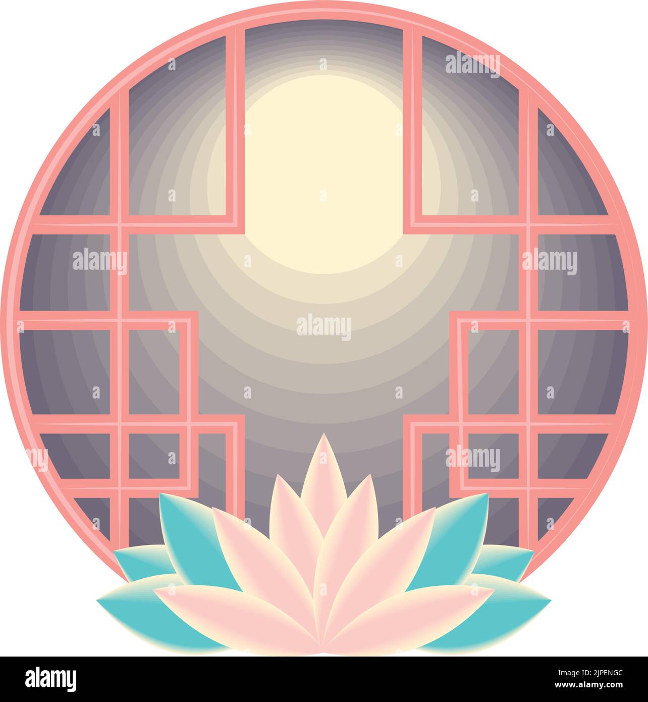 lotus in the frame Stock Vector Image & Art - Alamy