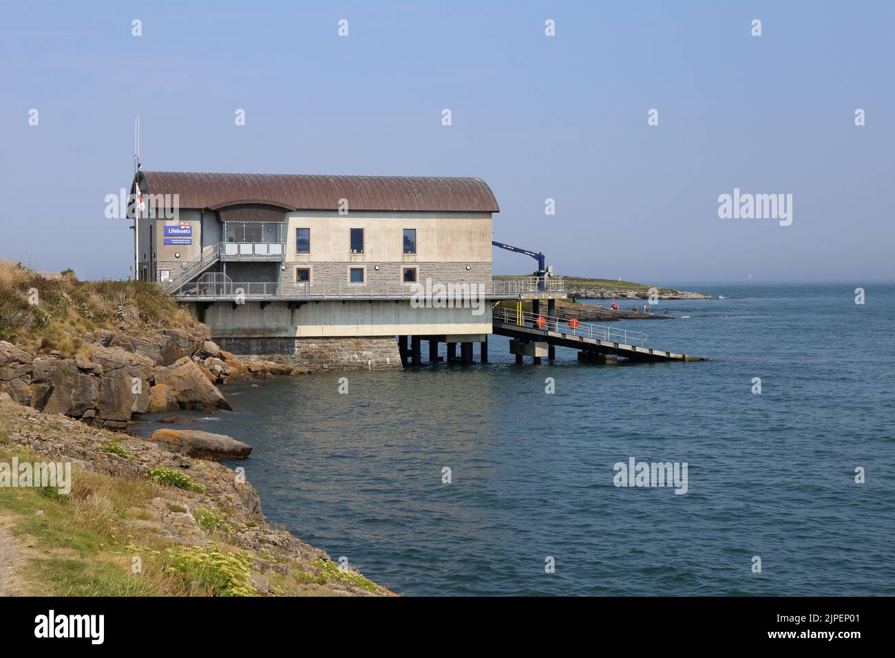 Lifeboat Station, Wales. Stock Photo