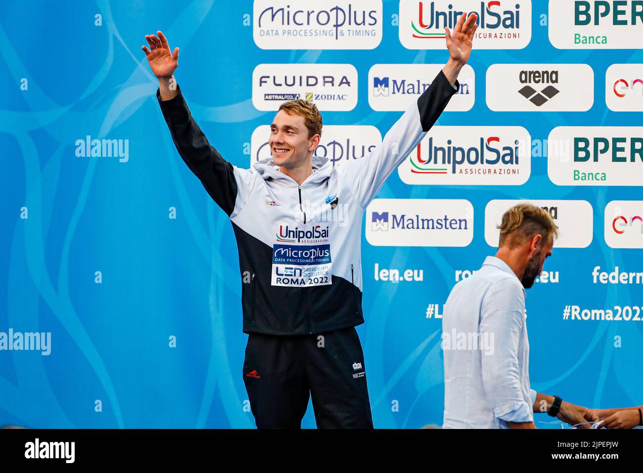 Mens 400m freestyle victory ceremony hires stock photography and
