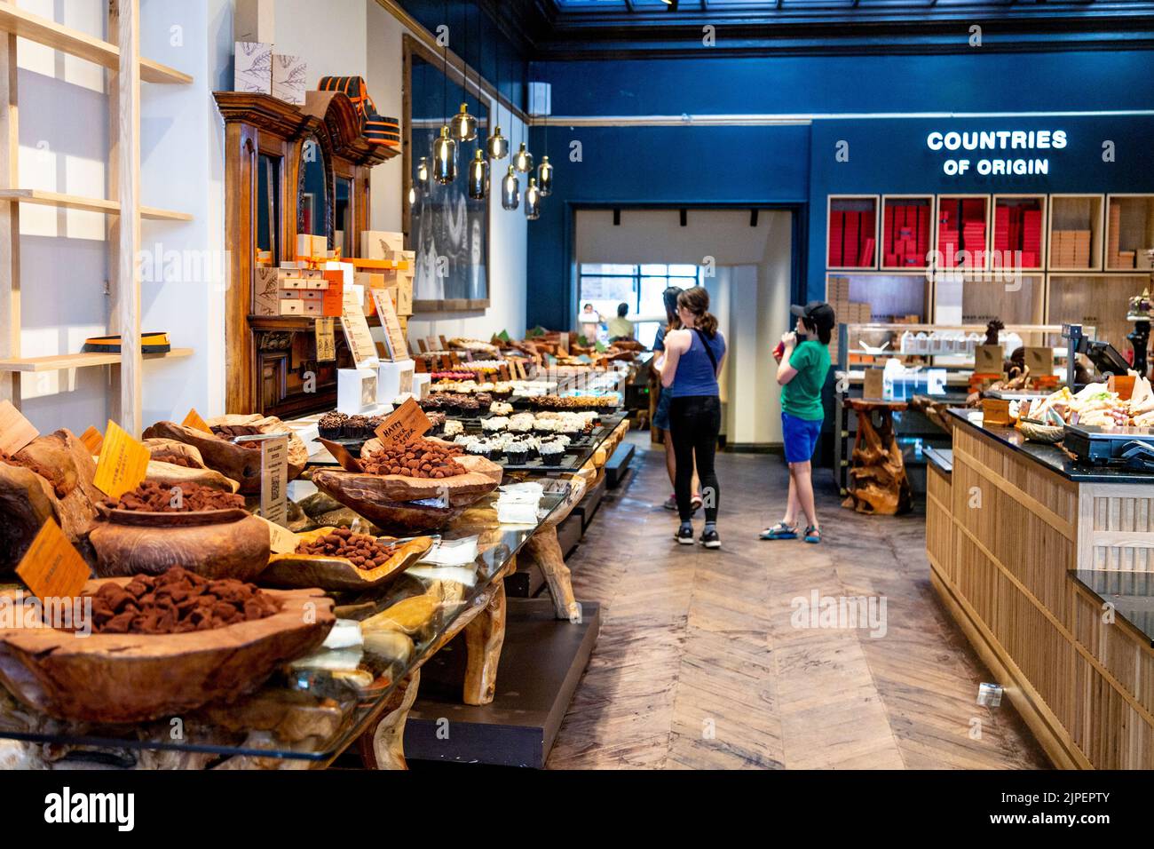 Interior of Dark Sugars chocolatier in Greenwich, London, UK Stock Photo Alamy