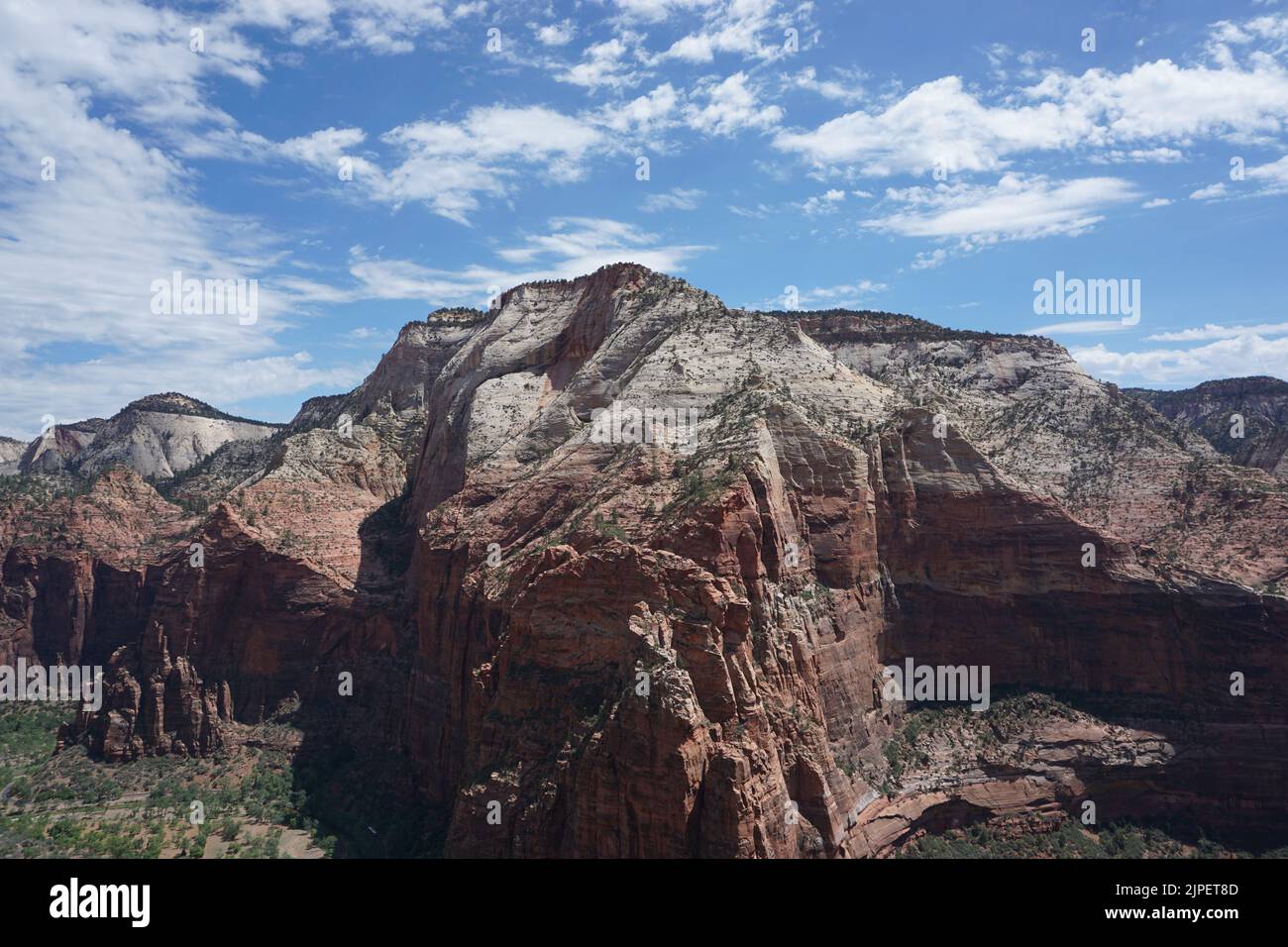 Mountain viewed from Angels Landing, Zion National Park, Utah, United States Stock Photo