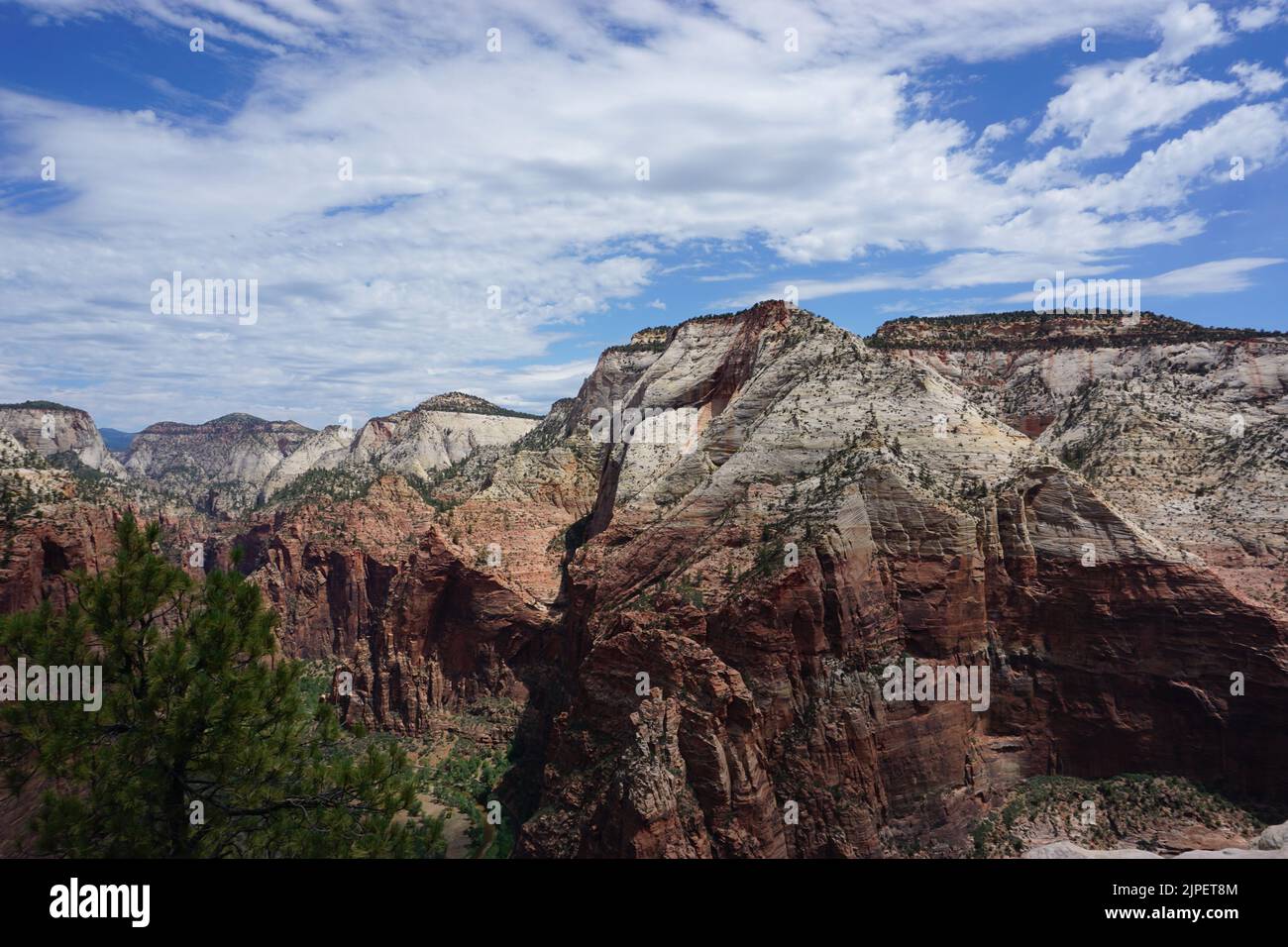 Mountain viewed from Angels Landing, Zion National Park, Utah, United States Stock Photo