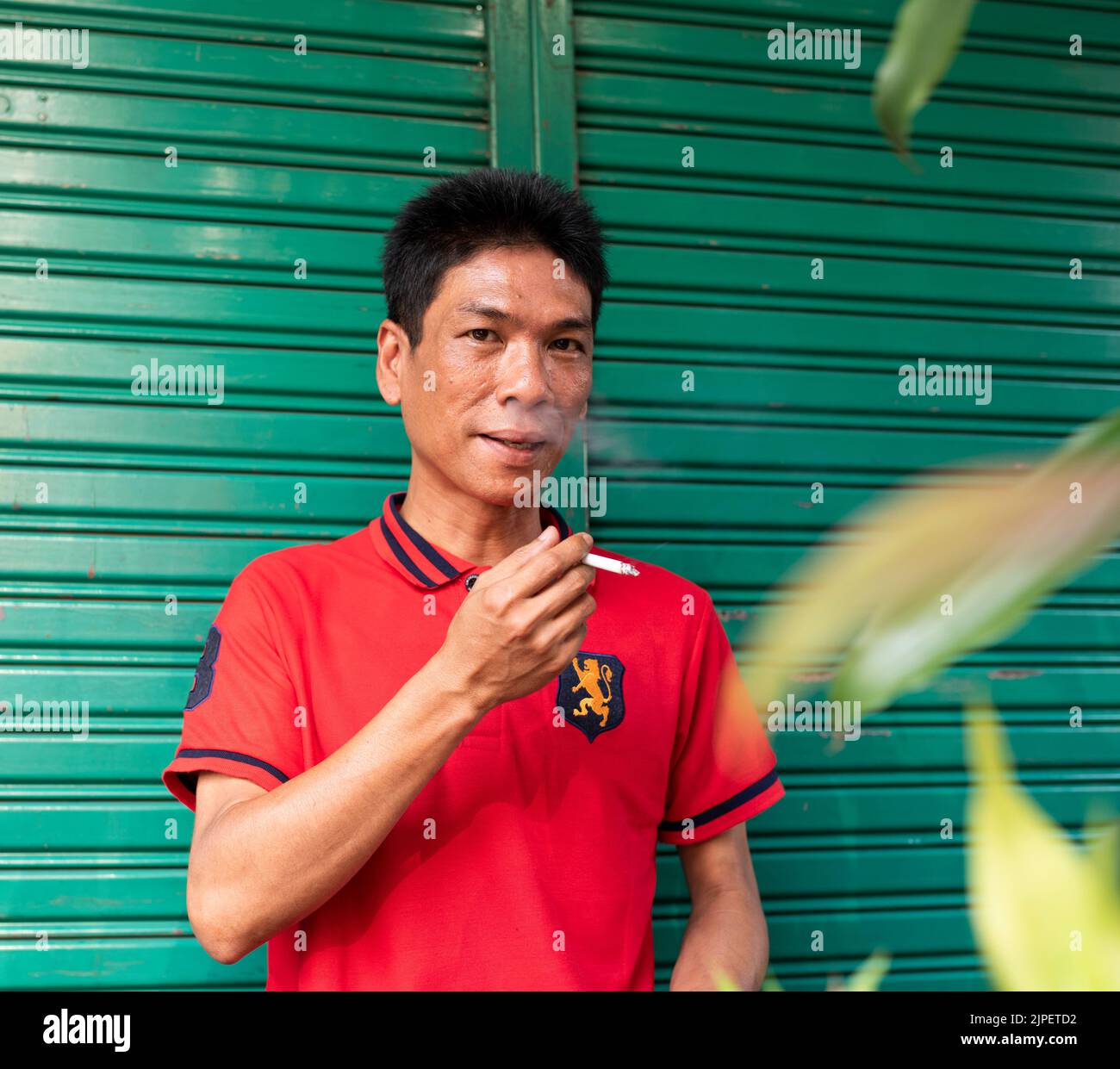 BANGKOK, THAILAND. April 1, 2016. Famous Chinatown in Bangkok. Colorful streets and everyday life. Thai people portrait Stock Photo