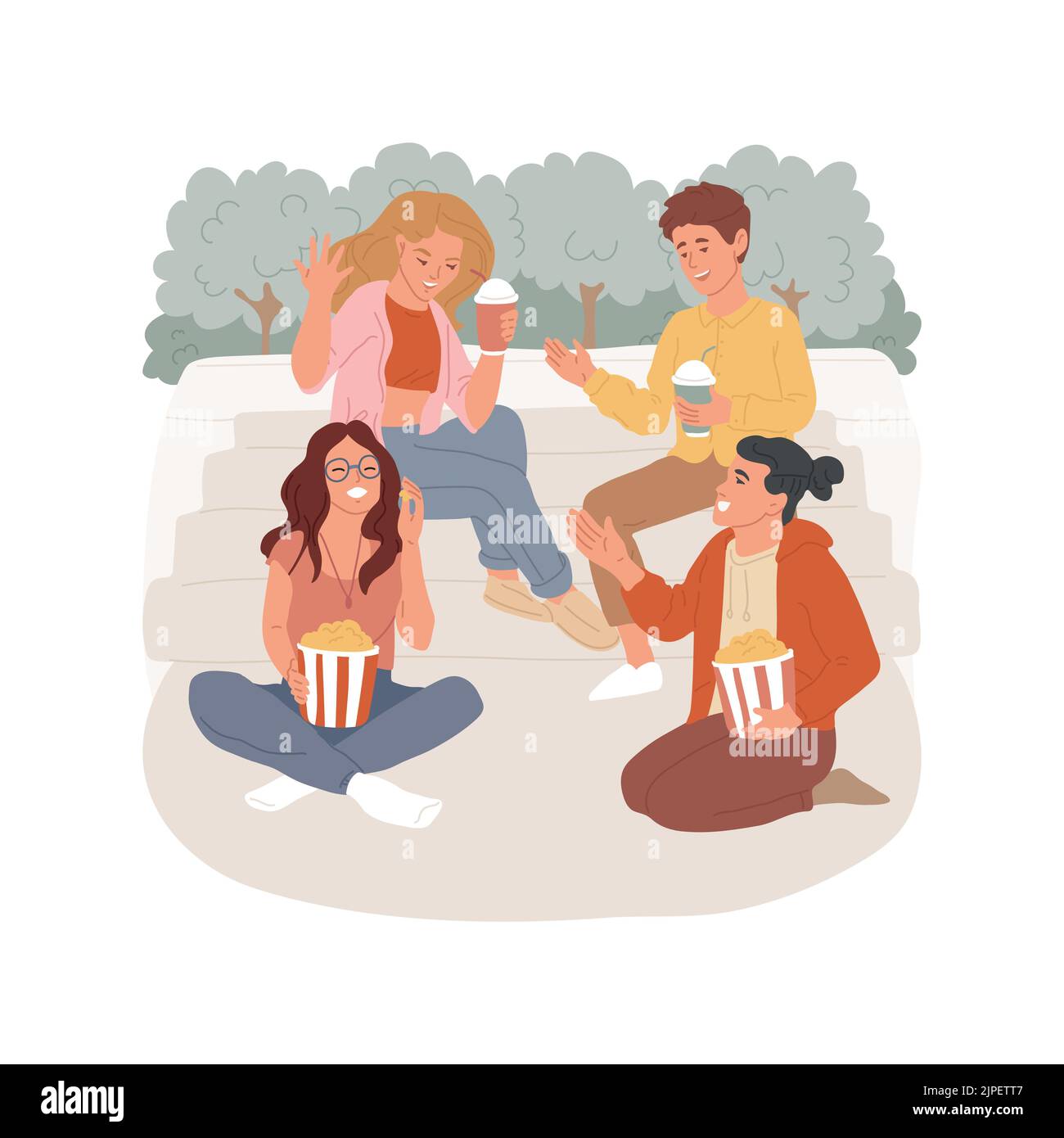 Teens hanging out Stock Vector Images - Alamy