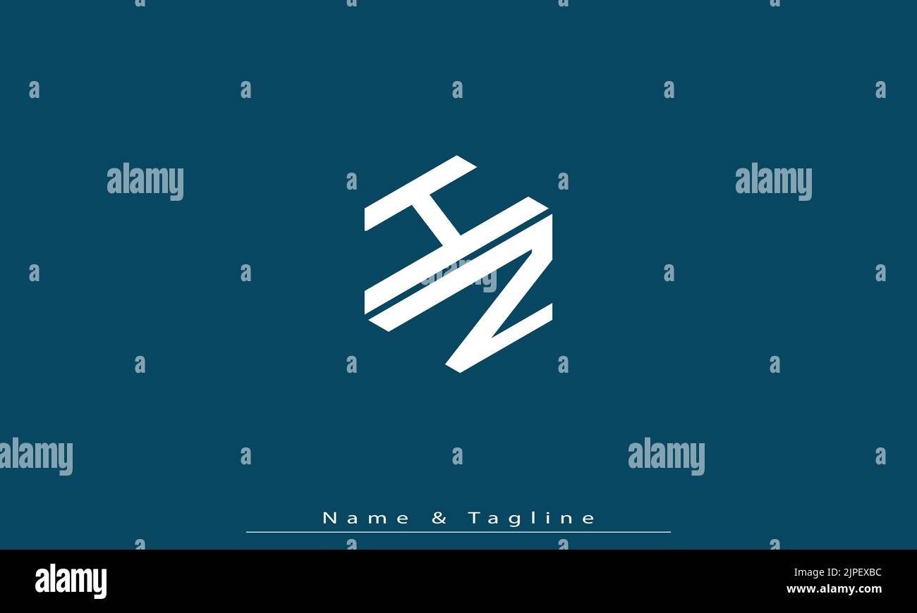 Alphabet letters Initials Monogram logo HZ , ZH Stock Vector