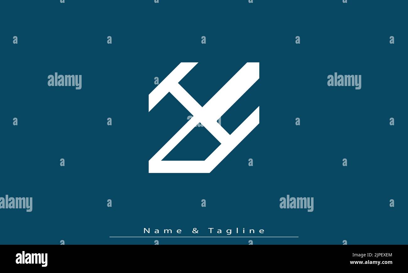 Alphabet letters Initials Monogram logo HY , YH Stock Vector