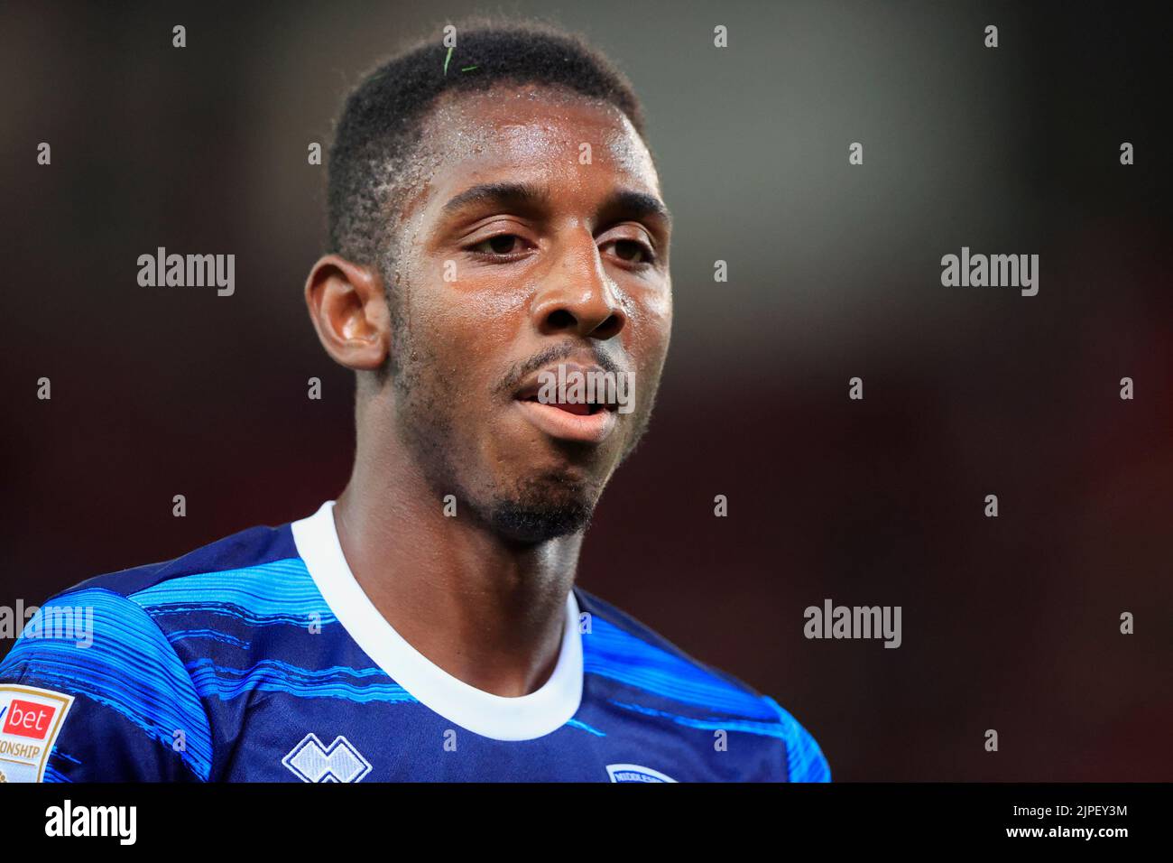 Stoke On Trent, UK. 17th Aug, 2022. Isaiah Jones #2 of Middlesbrough in Stoke-on-Trent, United Kingdom on 8/17/2022. (Photo by Conor Molloy/News Images/Sipa USA) Credit: Sipa USA/Alamy Live News Stock Photo