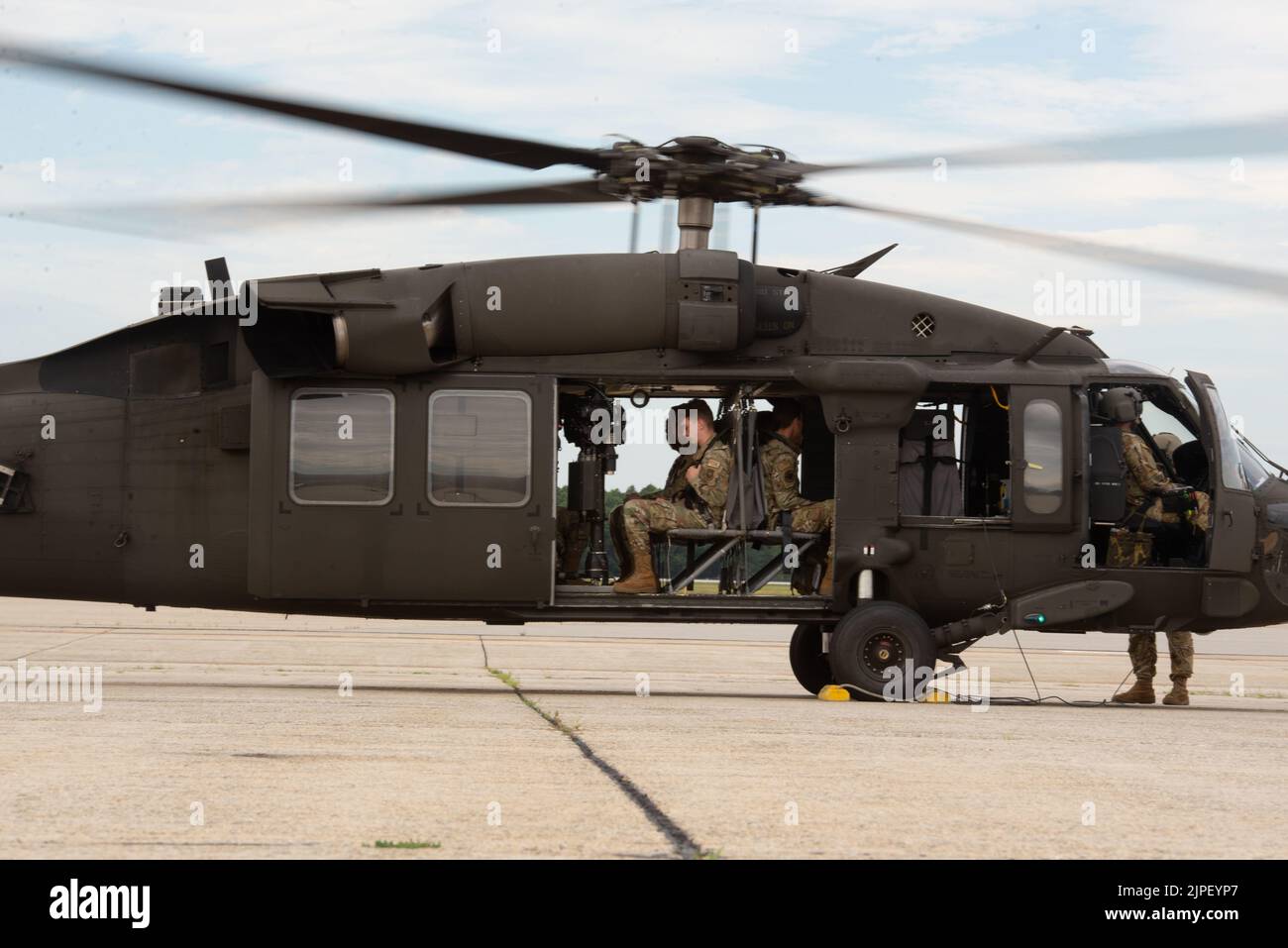 Members of the 157th Force Support Squadron take an incentive flight