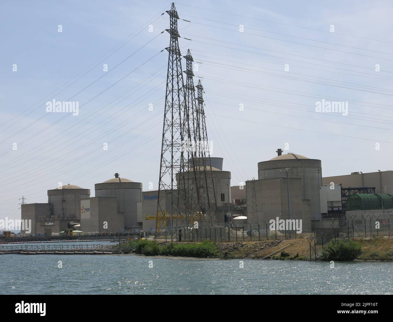 The Tricastin Nuclear Power Plant near Avignon in southern France is a major site of nuclear technology with 4 pressurised water reactors. Stock Photo