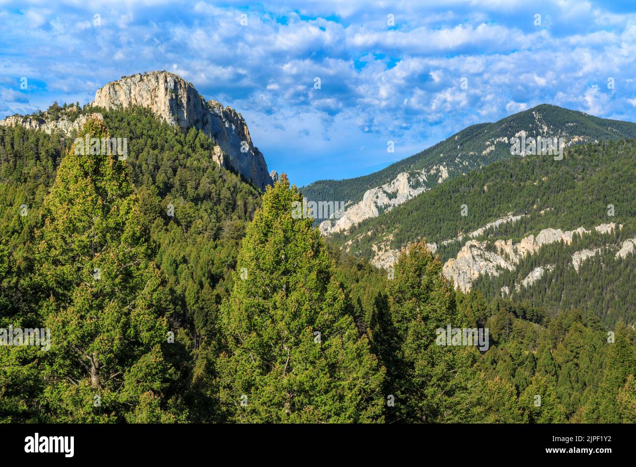 cliffs in the upper beaver creek watershed of the big belt mountains in the helena national forest near york, montana Stock Photo