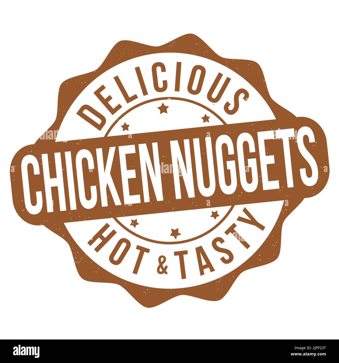 Chicken nuggets grunge rubber stamp on white background, vector illustration Stock Vector
