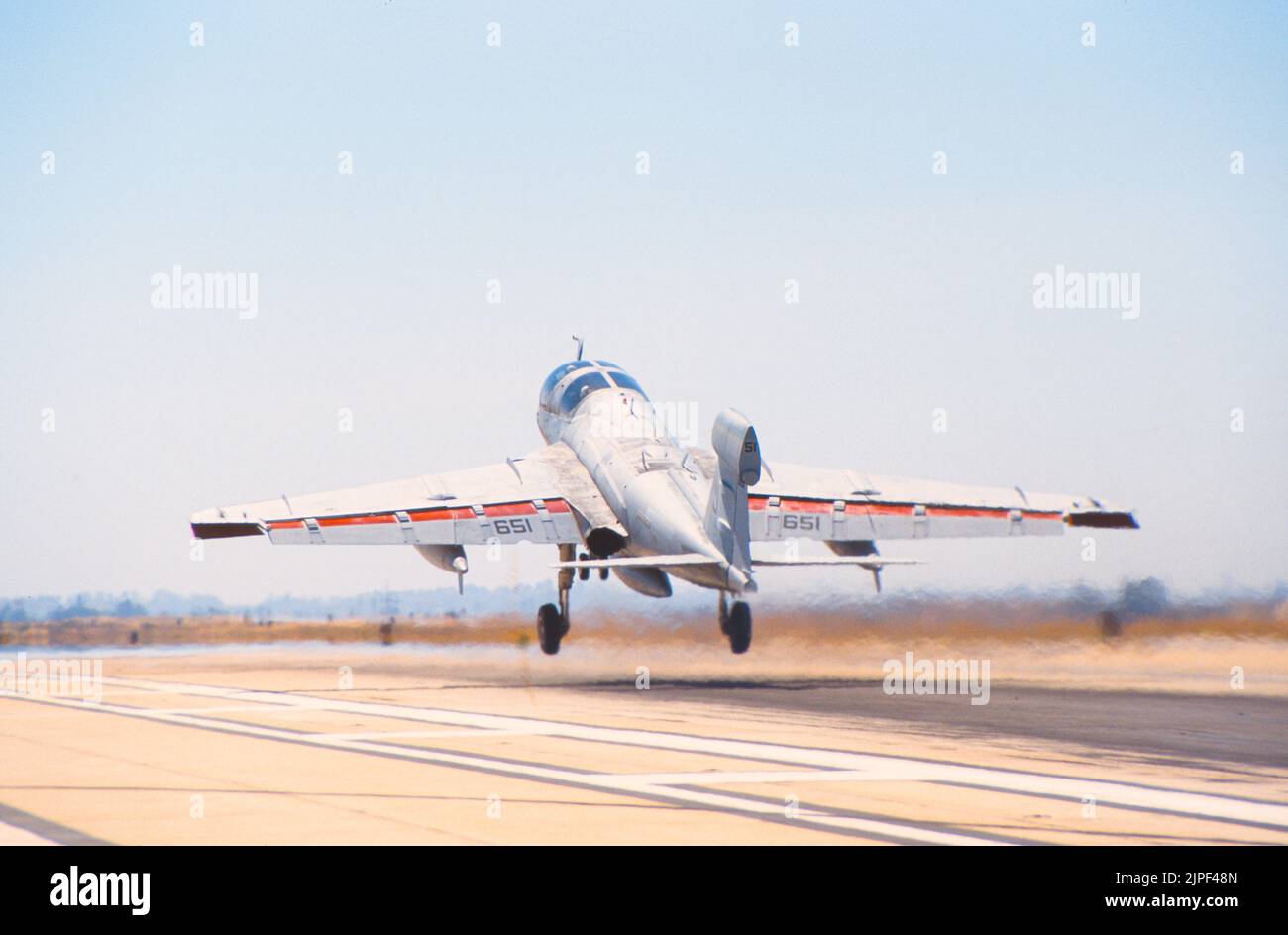 Grumman EA-6B Prowler taking off at NAS Miramar in San Diego, California Stock Photo