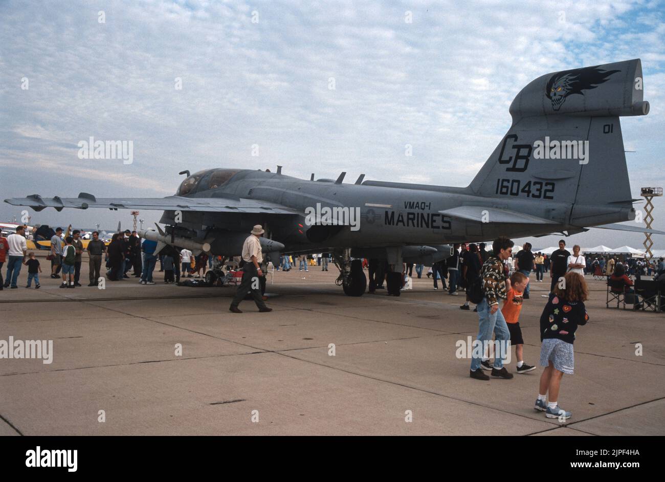 Grumman EA-6B Prowlers on the tarmac at NAS Miramar, in San Diego, California Stock Photo