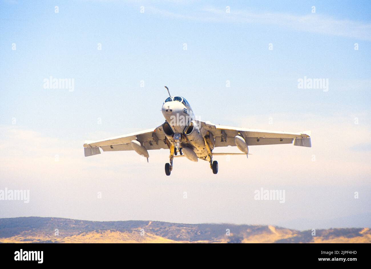 Grumman A-6 Intruder on final for a landing at NAS Miramar in San Diego, California Stock Photo