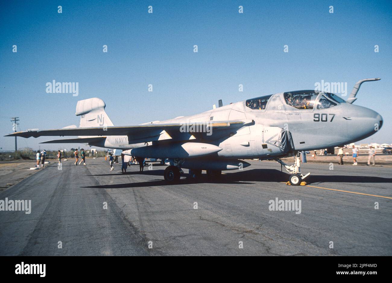 Grumman EA-6B Prowler on display at an airshow Stock Photo