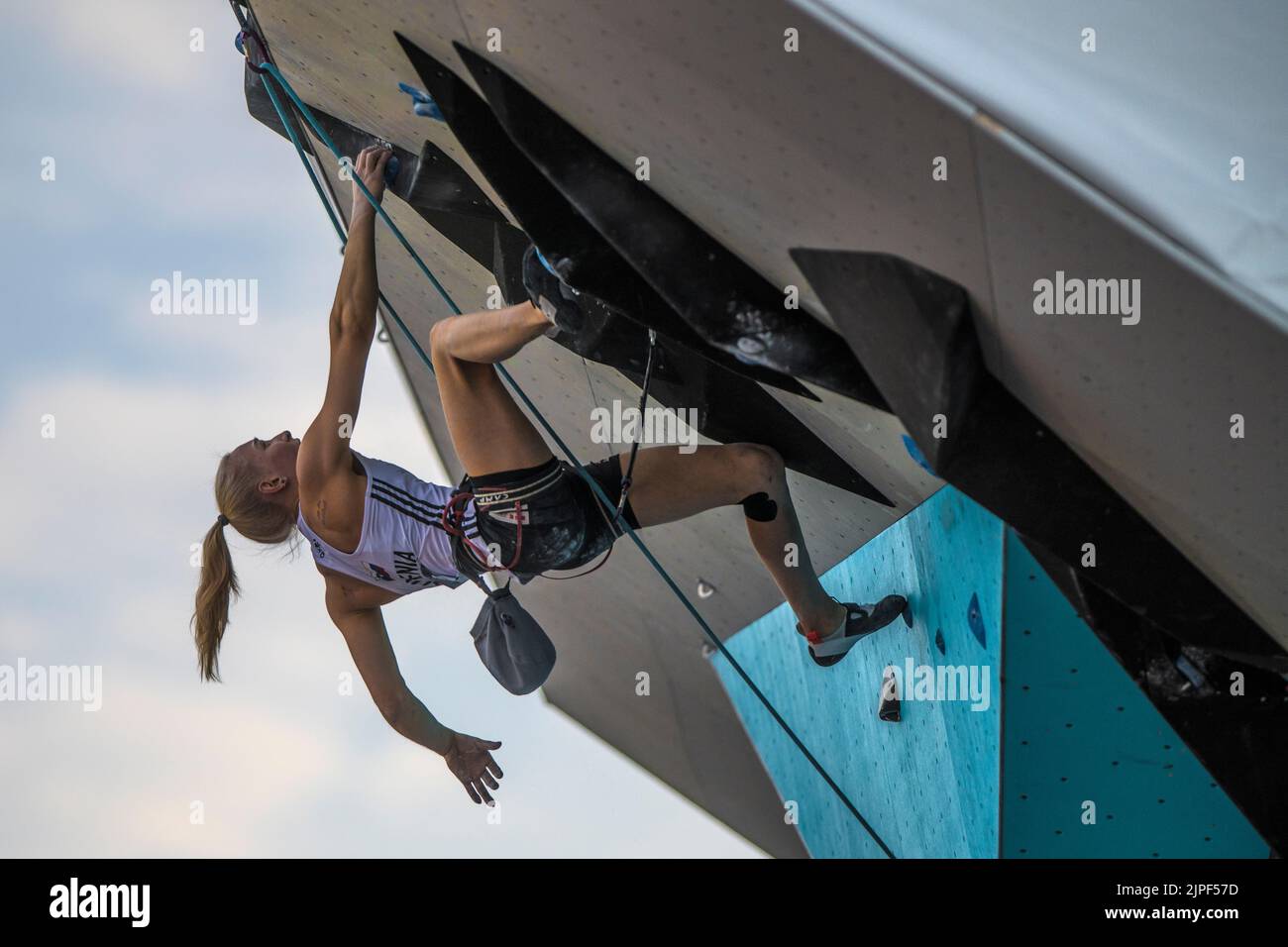 Janja Garnbret (Slovenia, Gold Medal). Sport Climbing. European Championships Munich 2022 Stock