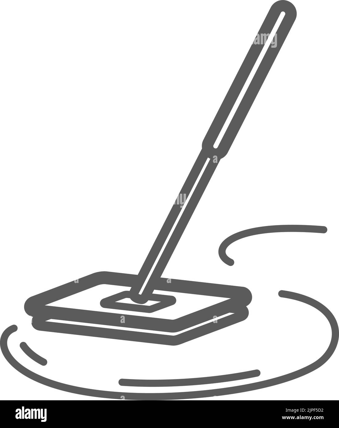 Floor mop vector line icon. House cleaning utensil floor washing mop