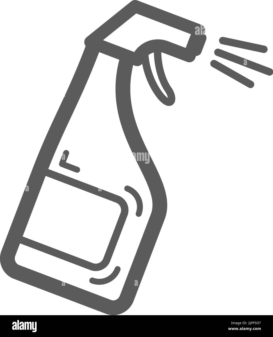 Glass cleaner spray bottle vector line icon. Window glass, bathroom and