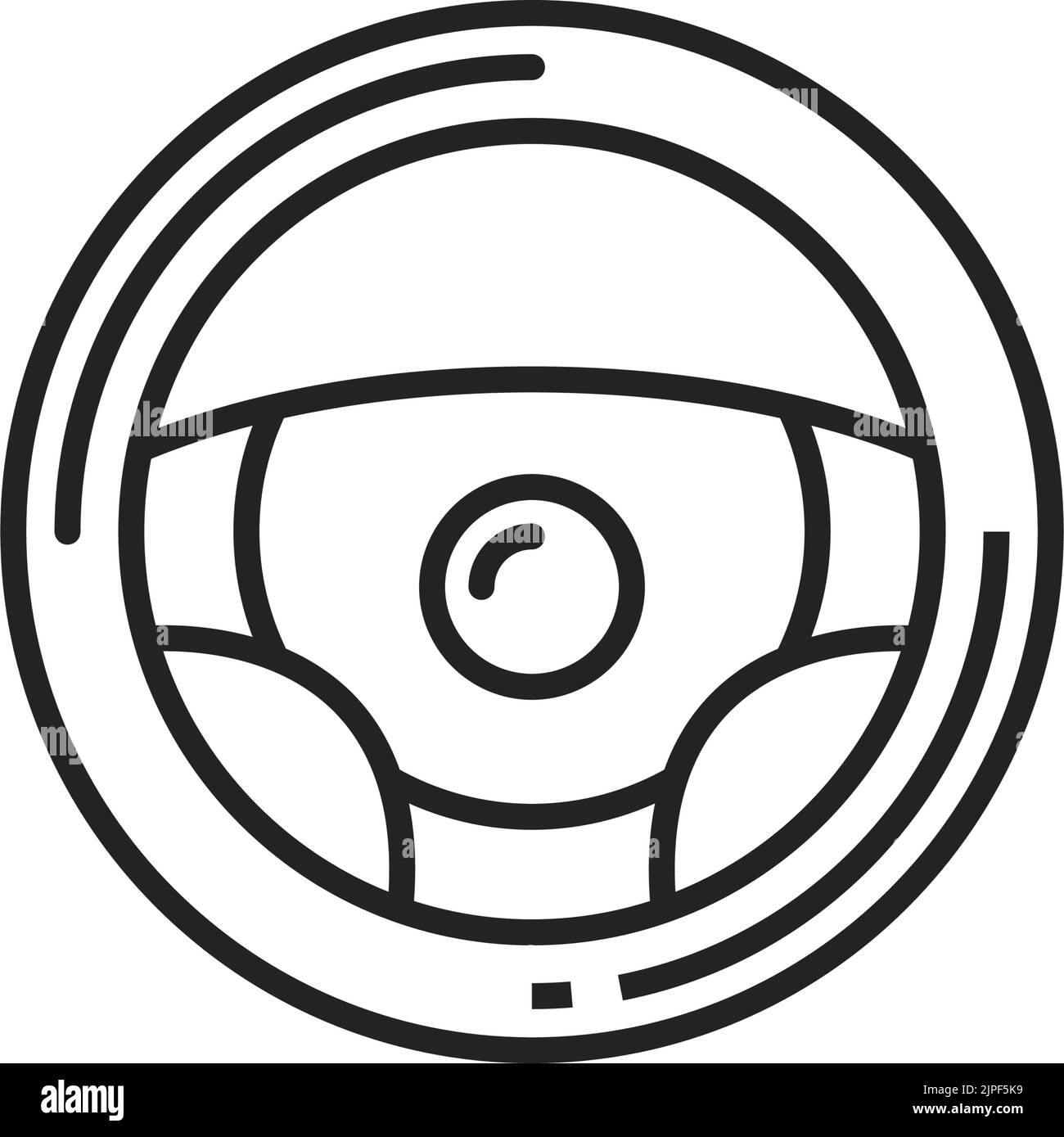 Car steering wheel vector thin line icon. Vehicle driving wheel symbol