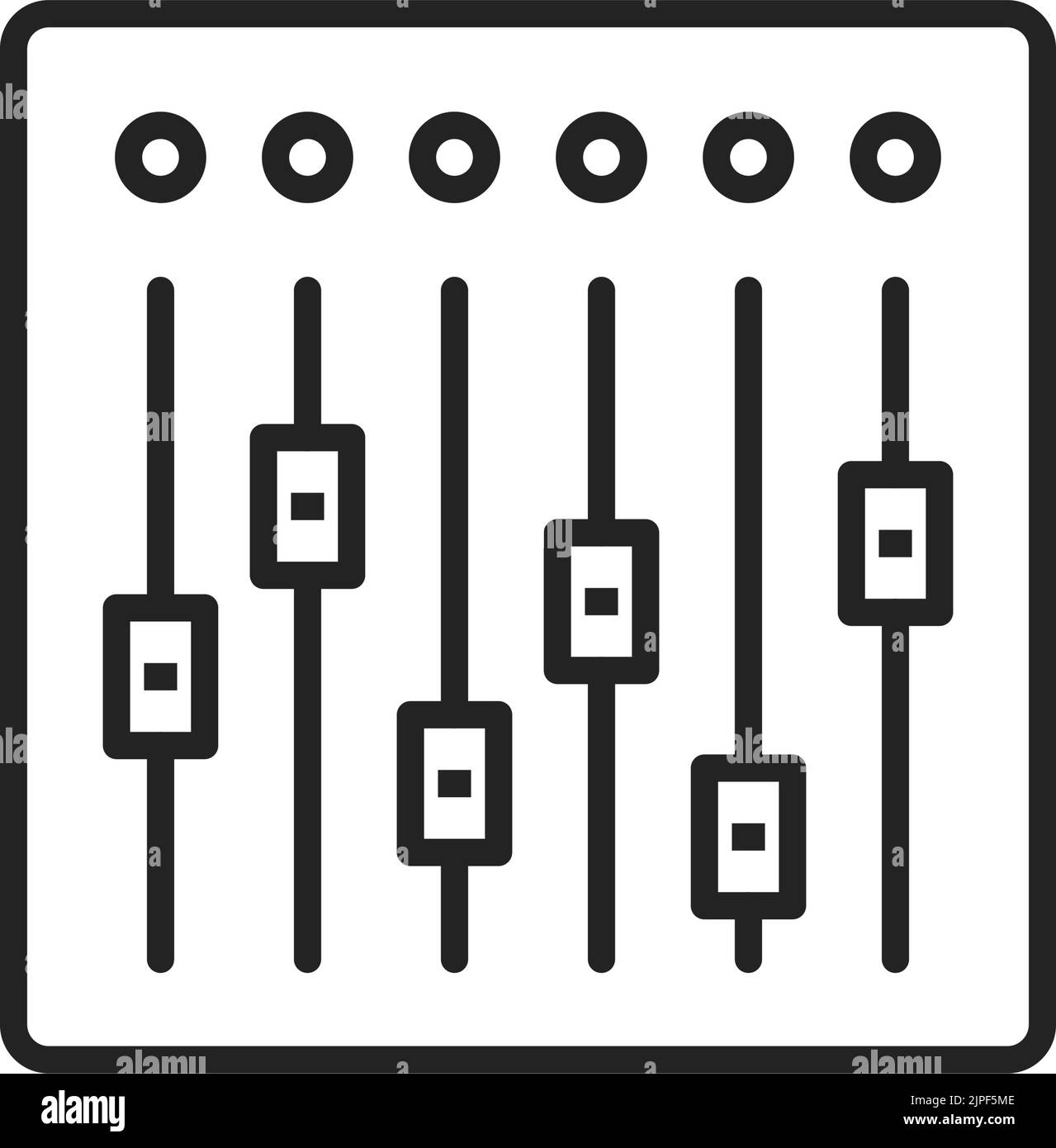 Sound mixer icon slider channel Royalty Free Vector Image