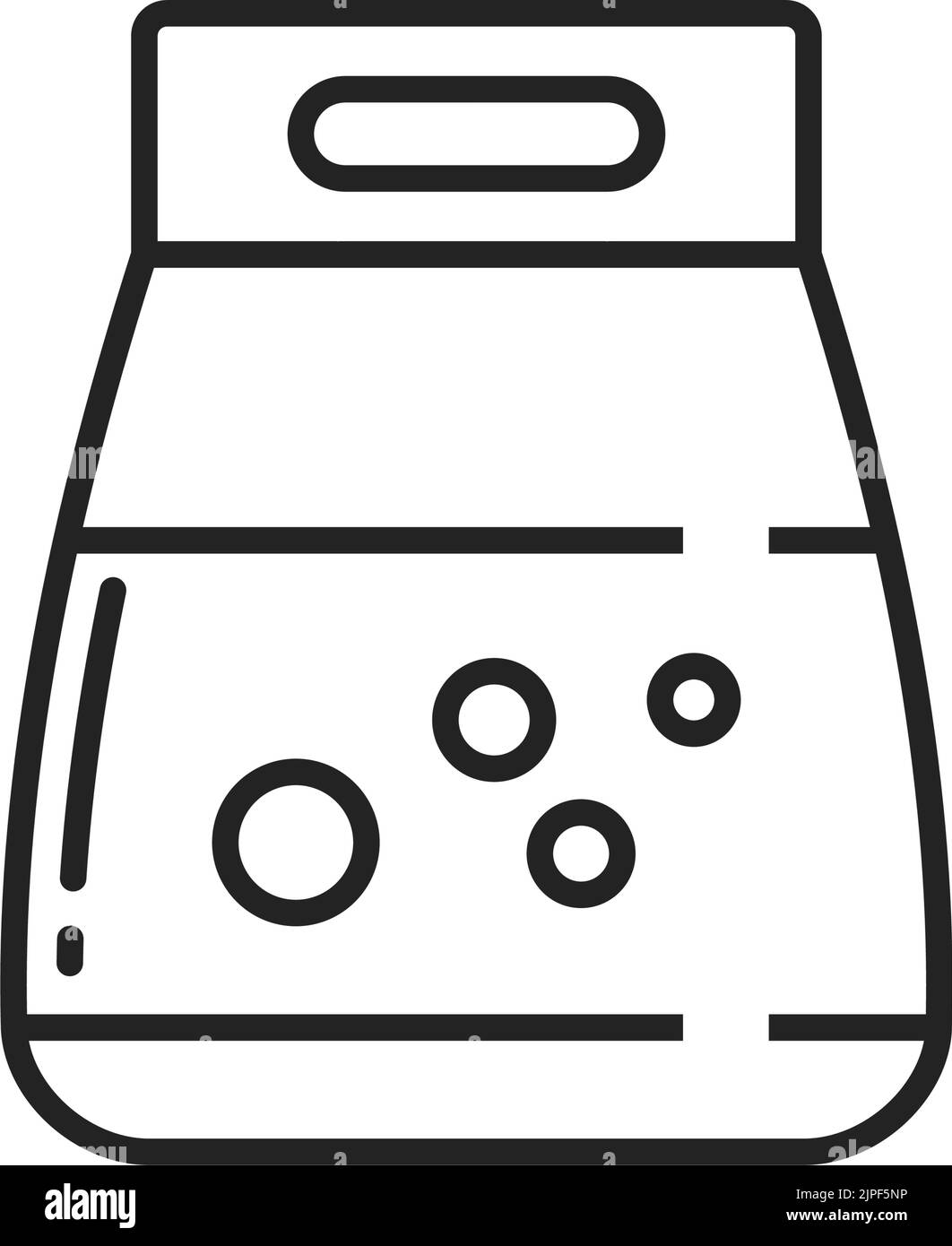 Laundry detergent pack vector thin line icon. Home cleaning, washing