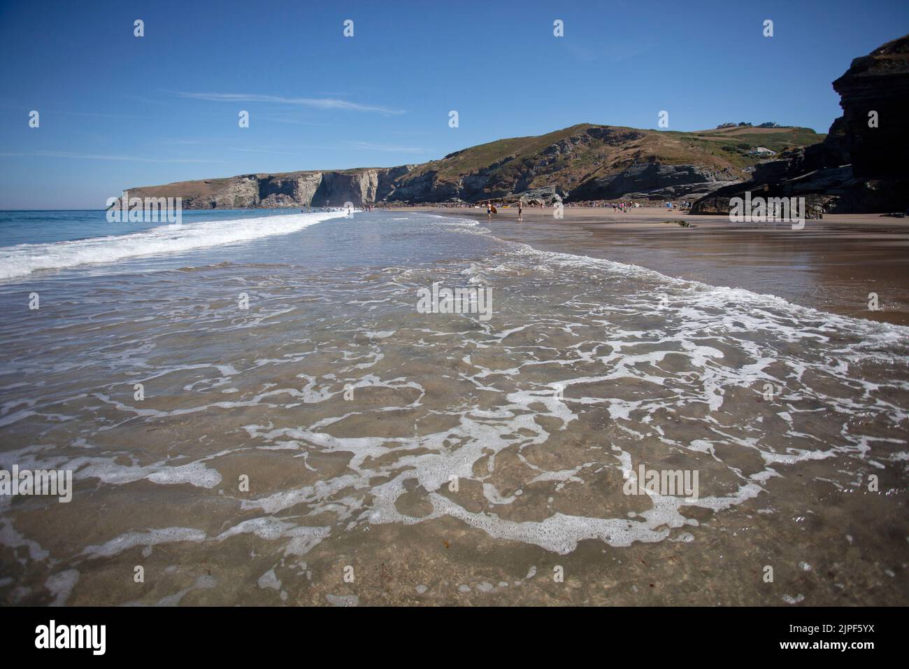 Trebarwith Strand Beach. Cornwall, England Stock Photo