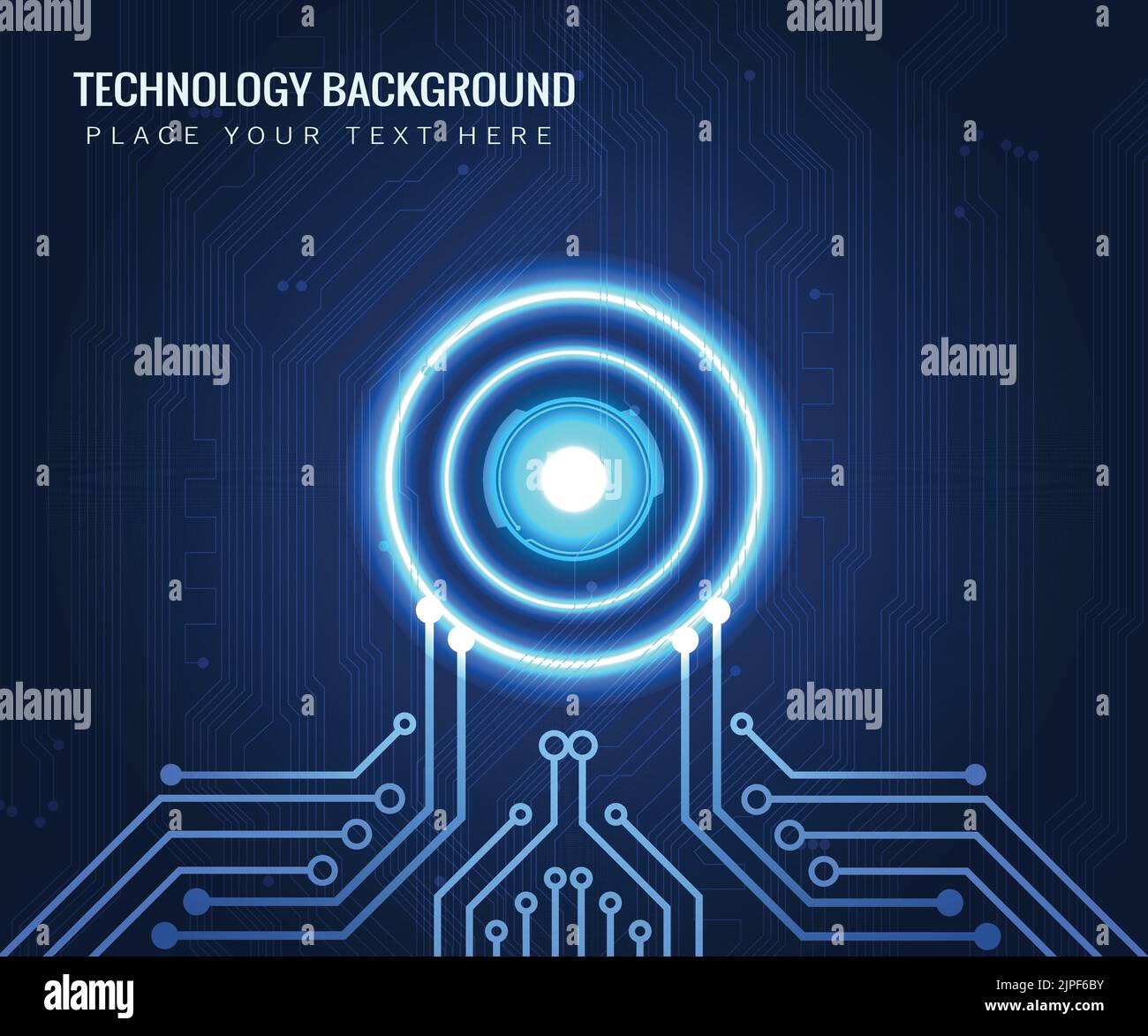 Circle blue abstract technology innovation concept vector background ...
