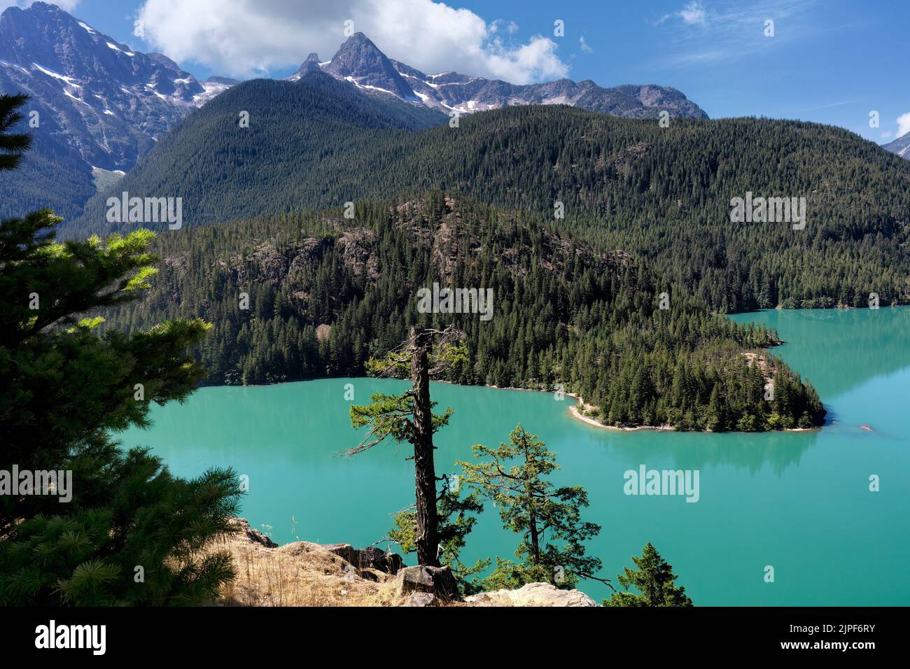 Washington State United States glacier mountain within north Cascades national park during lovely summer day Stock Photo