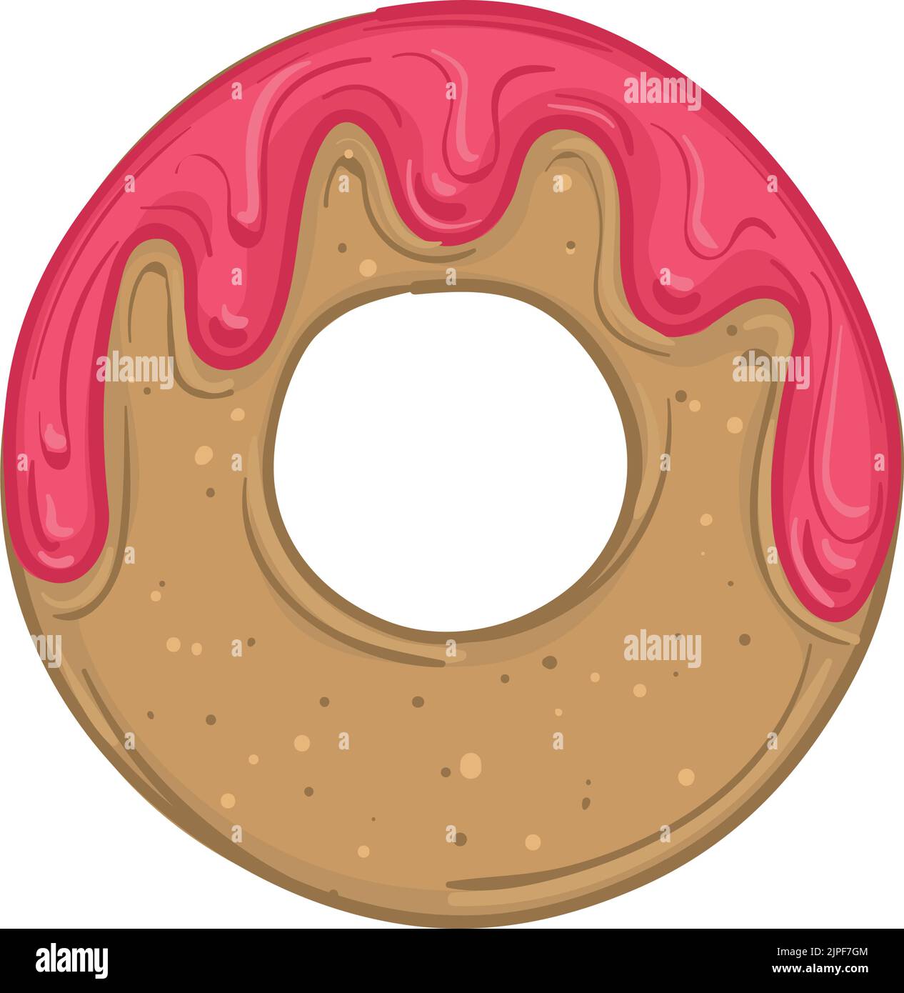 Isolated glazed donut icon Bakery product Vector Stock Vector Image ...