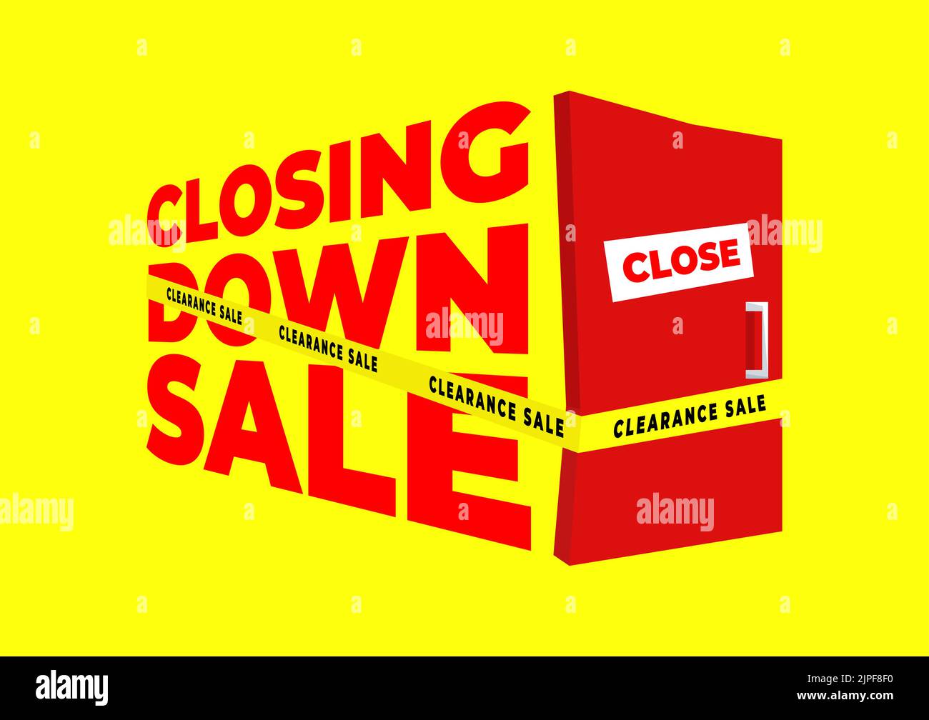 Closing down sale, Clearance sale banner template Stock Vector Image