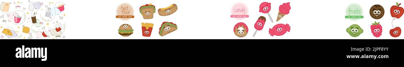 Icon set of dairy products Vector Stock Vector Image & Art - Alamy