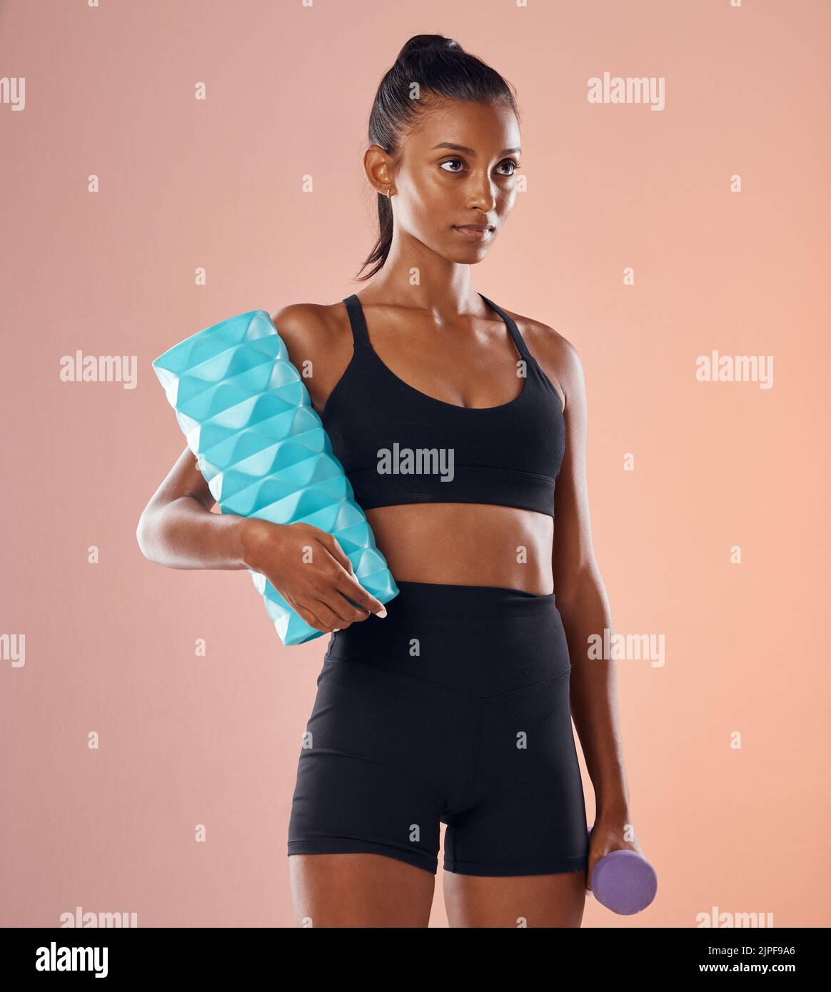 Fitness, exercise and health motivation of a young woman ready to start