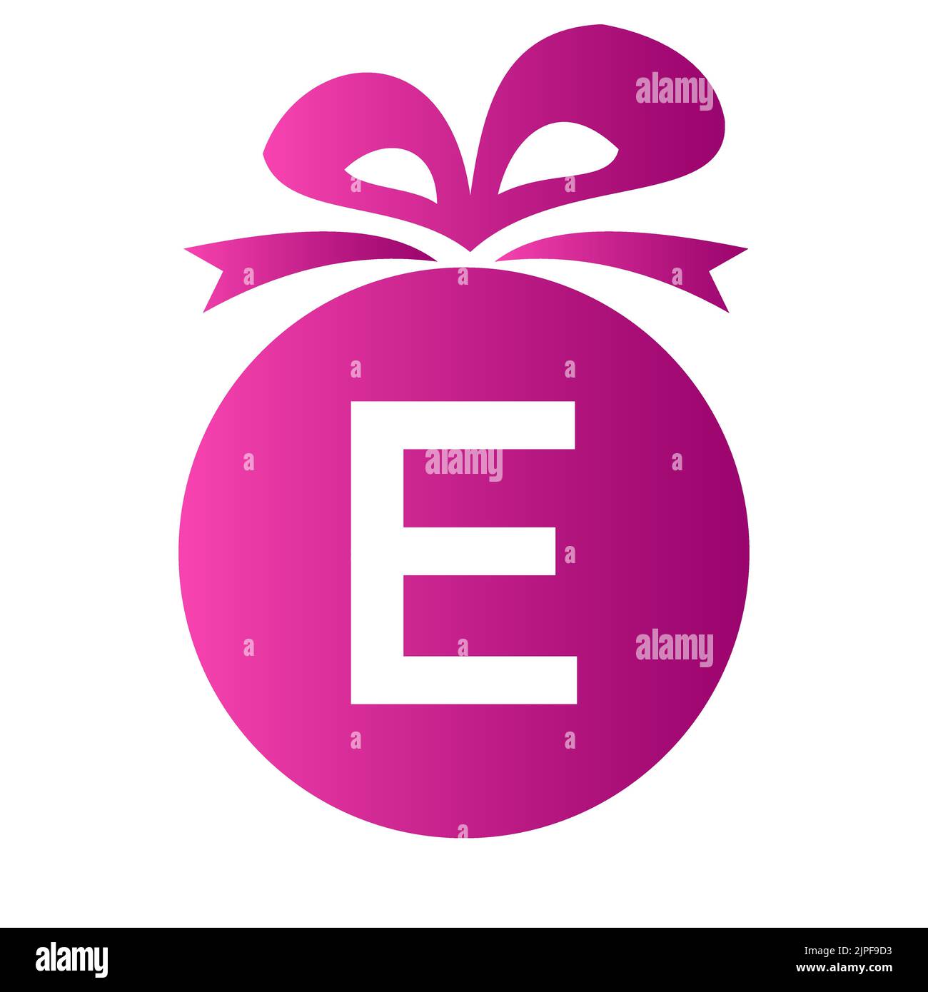 Letter E Gift Box Logo. Giftbox Icon Celebration Logo Element Template Stock Vector Image & Art