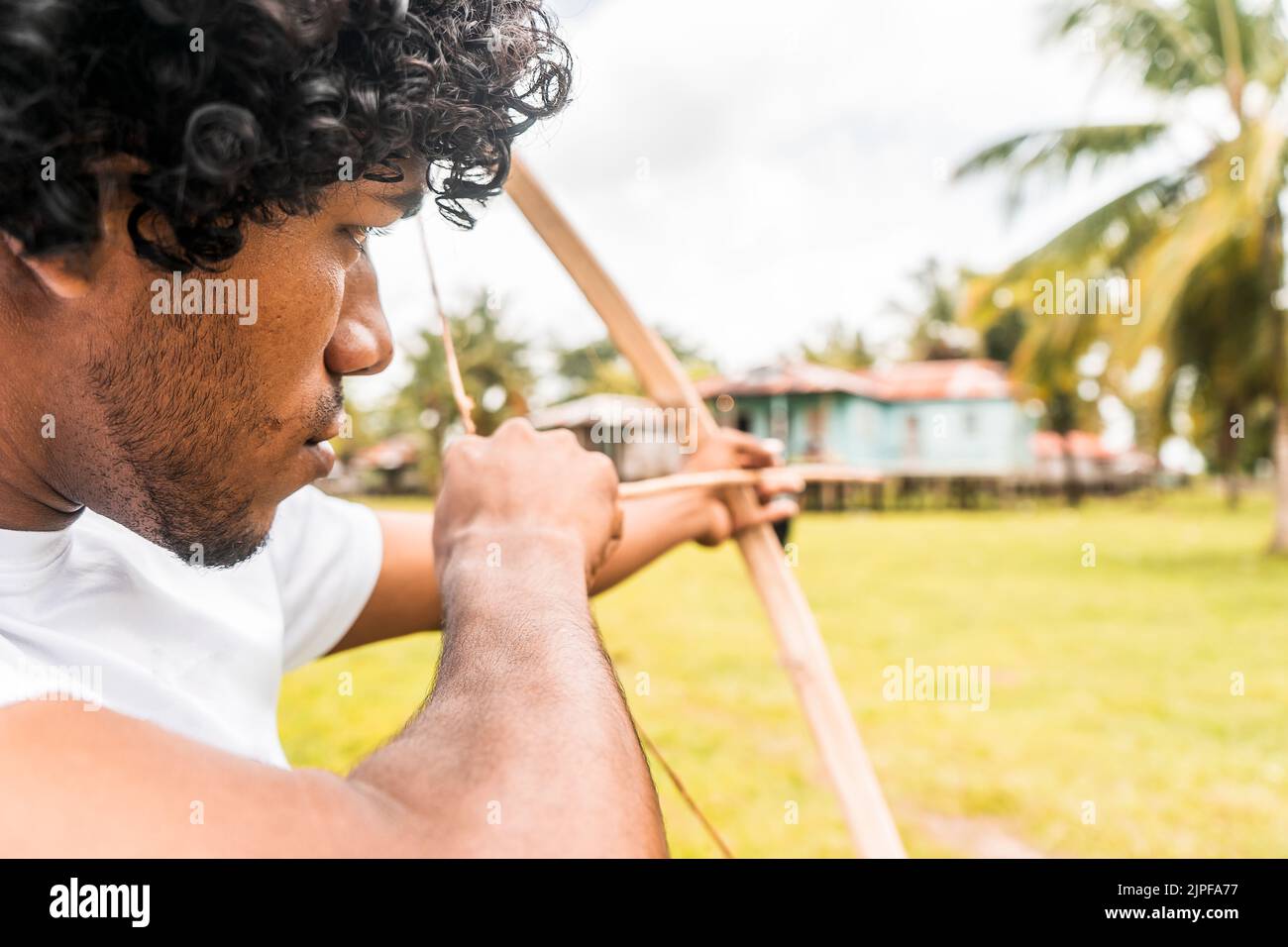 Afrodescendant latin teenager on the caribbean coast of nicaragua