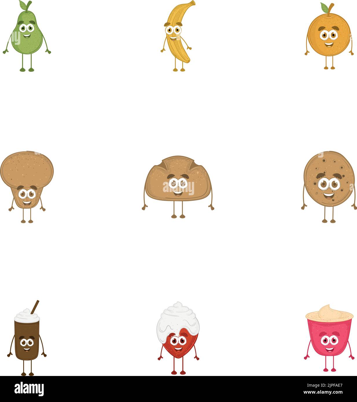 Isolated happy pear cartoon kawaii Vector Stock Vector Image & Art - Alamy