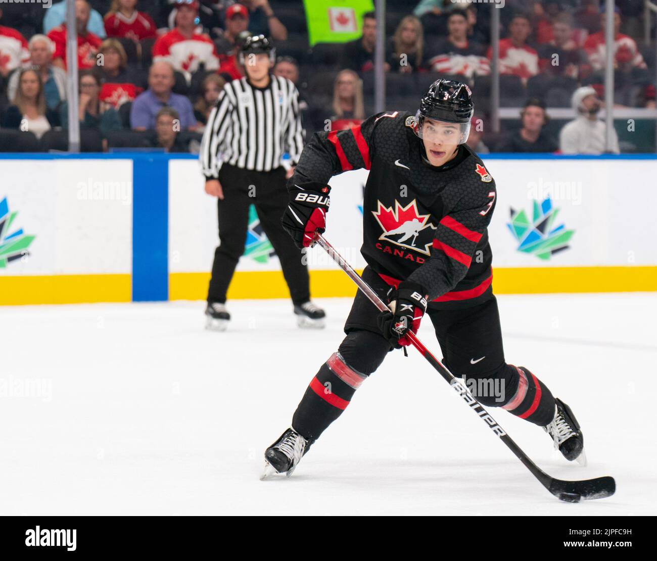 Edmonton, Alberta, Canada. 17th Aug, 2022. OLEN ZELLWEGER (3) of Canada