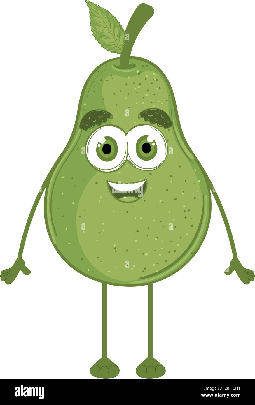 Isolated happy pear cartoon kawaii Vector Stock Vector Image & Art - Alamy
