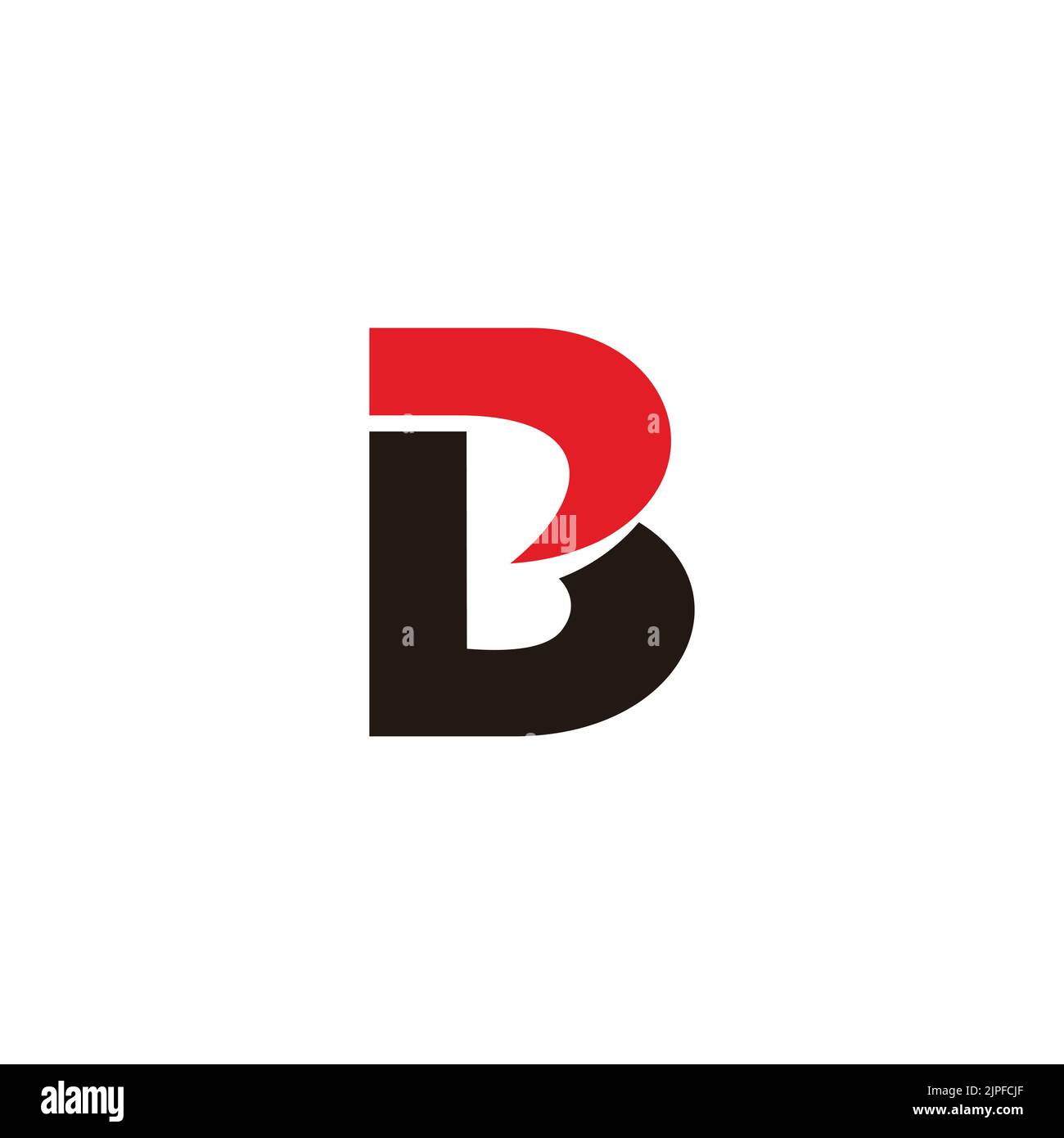 letter lb curves motion logo vector Stock Vector