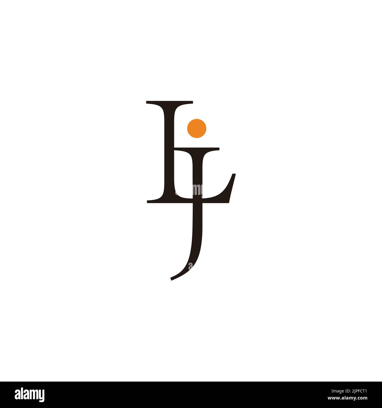 letter lj linked dot fashion elegant logo vector Stock Vector Image ...