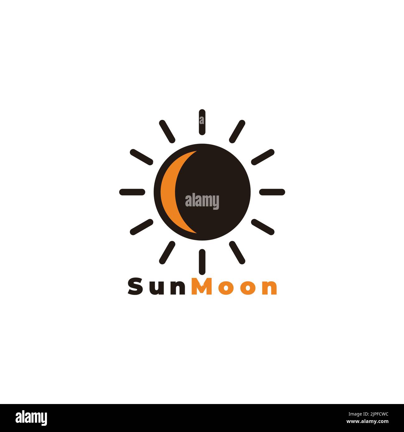 sun moon night day 24 hour symbol vector Stock Vector