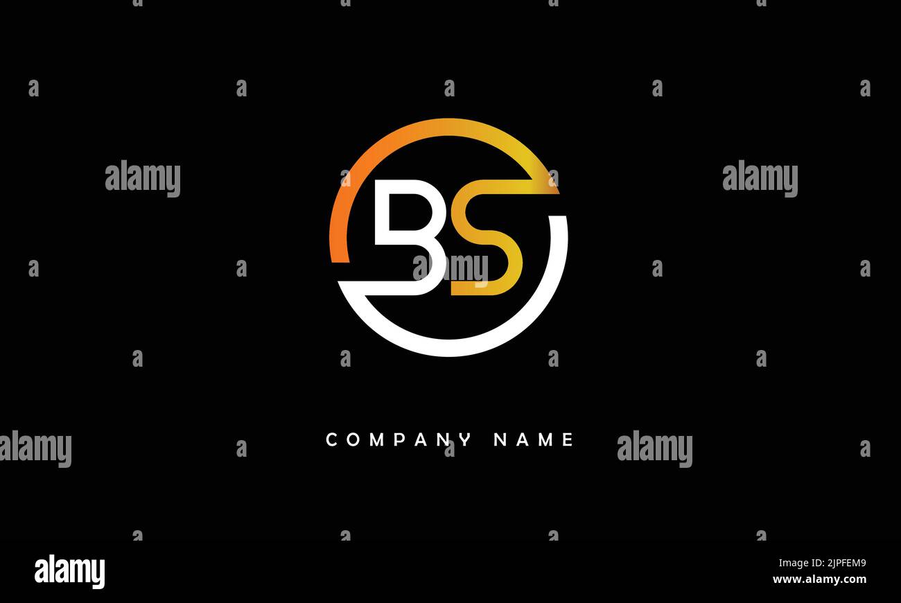 BS,SB Abstract Letters Logo Monogram Stock Vector