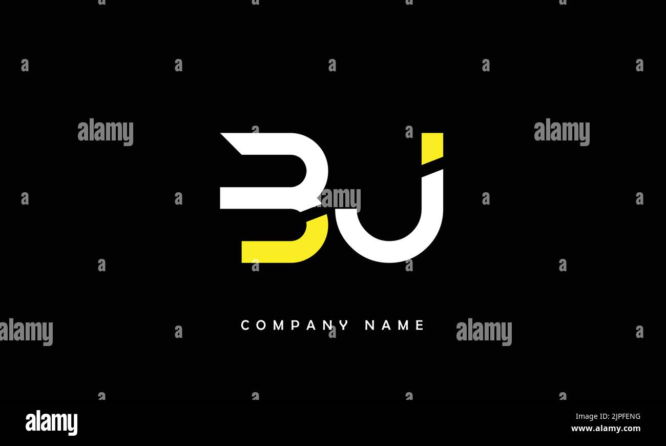 BU, UB Abstract Letters Logo Monogram Stock Vector