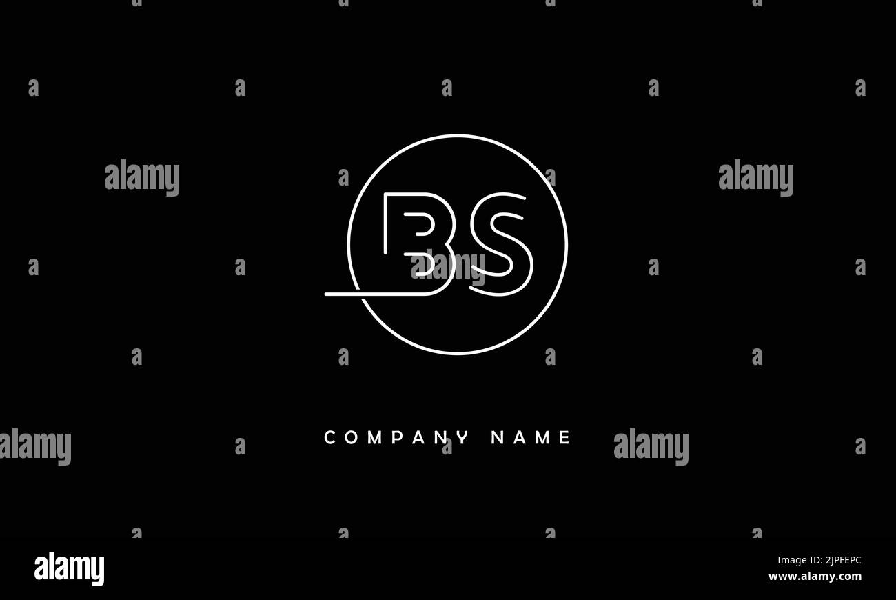 BS,SB Abstract Letters Logo Monogram Stock Vector