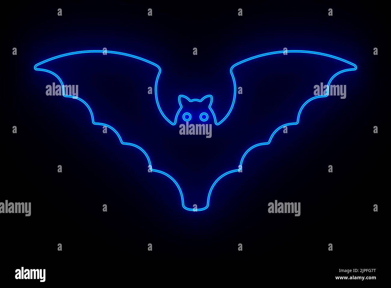 Halloween bat on dark background. 3D illustration Stock Photo