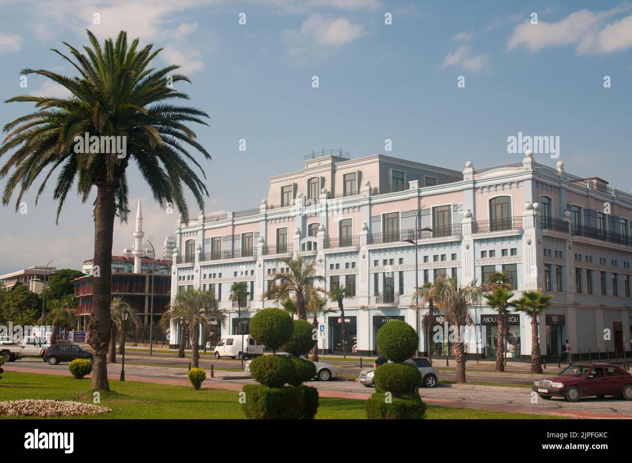 Grand public buildings from the heyday of Batumi, a port city on the Black Sea in modern-day Georgia Stock Photo