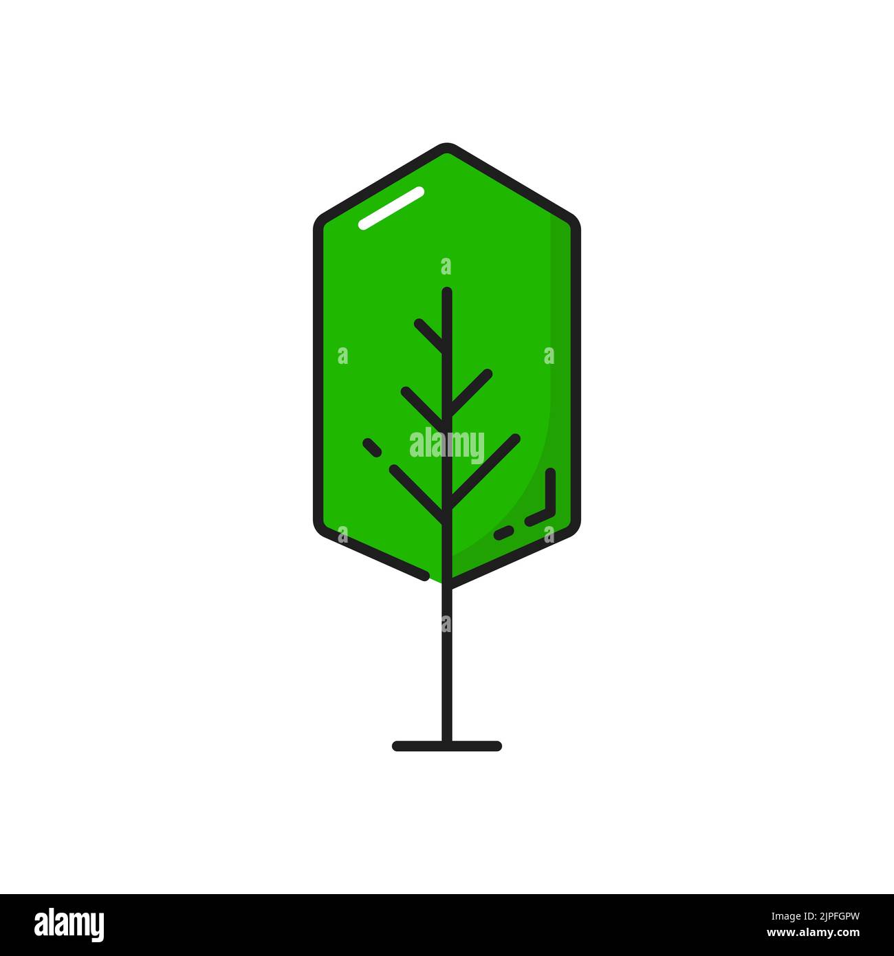 Oak tree pictogram black silhouette hi-res stock photography and images ...