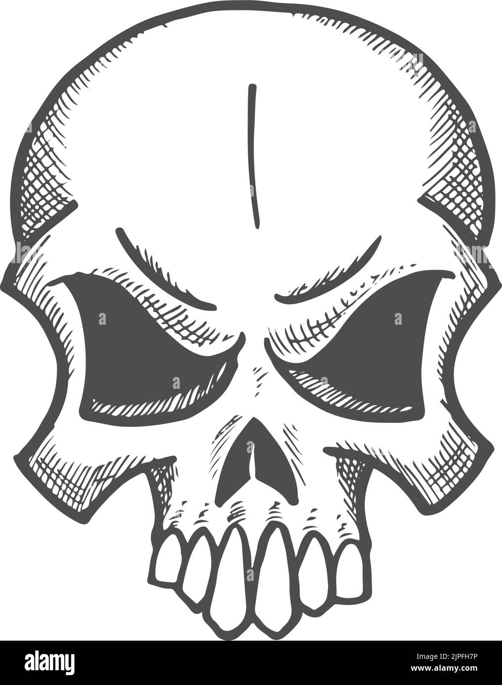 skeleton head tattoo