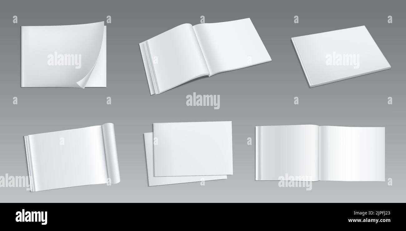 Magazine, horizontal, album mock up, brochure or booklet template