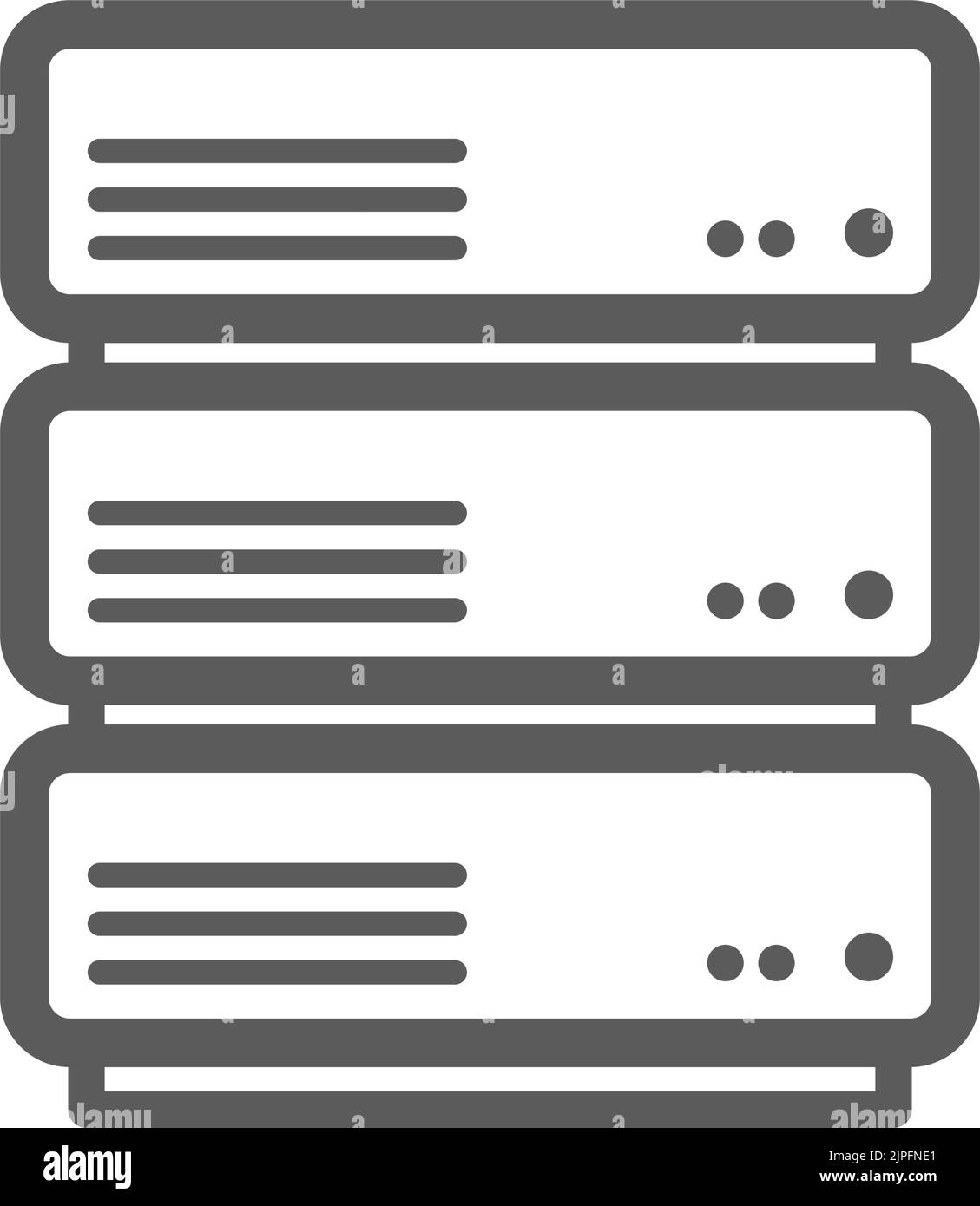 Data management, database and info storage isolated outline icon ...