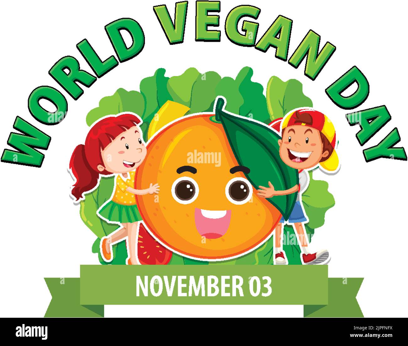 World Vegan Day Logo Design illustration Stock Vector Image & Art - Alamy